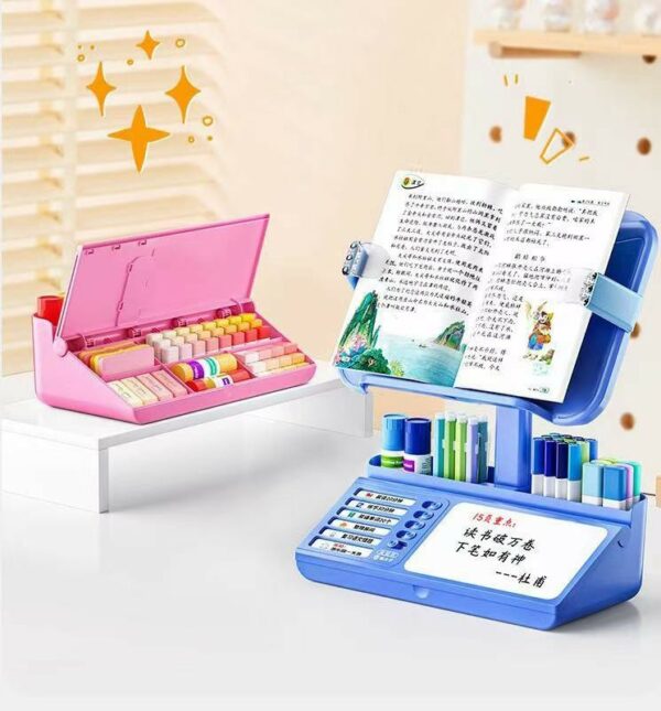 kids reading stand with organiser
