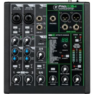 mackie profx6v3 mixer with built in fx