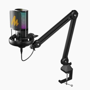 maono pm450s usb condenser microphone with ba37 boom arm