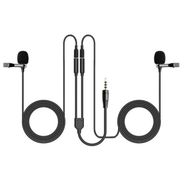 maono au 404 double lavalier microphone