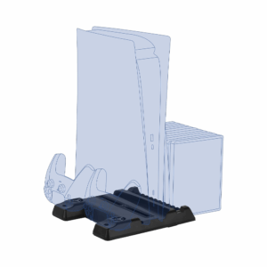 konix mythics spaceship ps5 console cooler + charging station + game holder