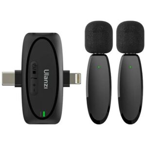 ulanzi v6 3 in 1 dual wireless lavalier microphone