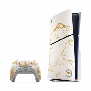 sony playstation 5 slim (with drive) ghost of yōtei gold limited edition bundle