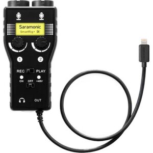 saramonic smartrig+di two channel audio interface for lightning connector