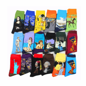 harajuku abstract art socks random models