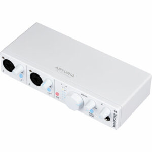 arturia minifuse 2 usb type c audio/midi interface (white)