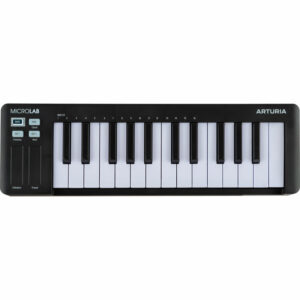arturia microlab mk3 25 key usb c midi control keyboard (black)