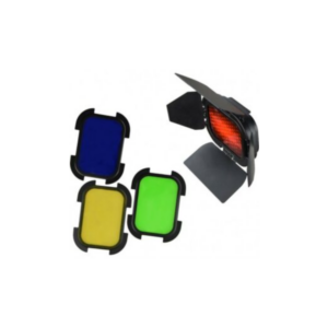 godox bd 07 barndoor kit with 4 color gels for ad200