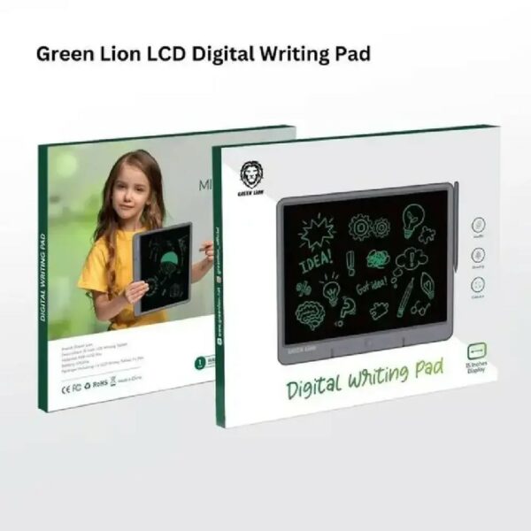 green lion lcd digital writing pad 15" gray (gnwpad15gy)