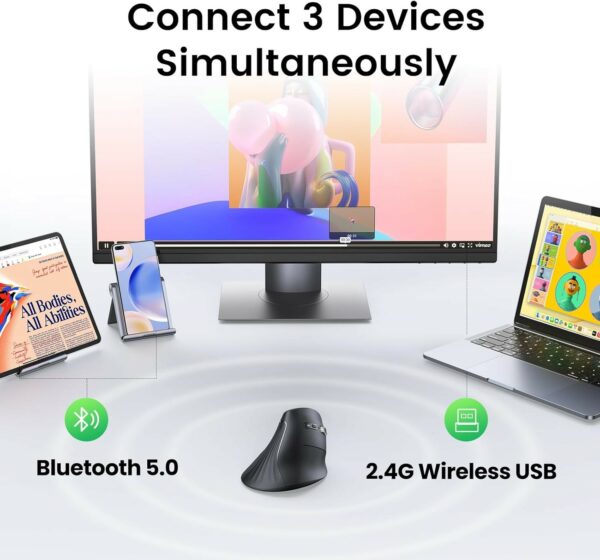 ugreen 25444 multi mode vertical mouse