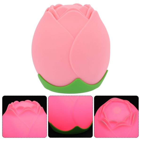 light rose shape bedside lamp 3 gear adjustable