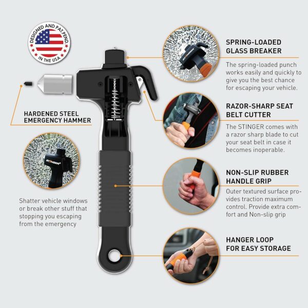 stinger 3 in 1 super duty car safety escape tool