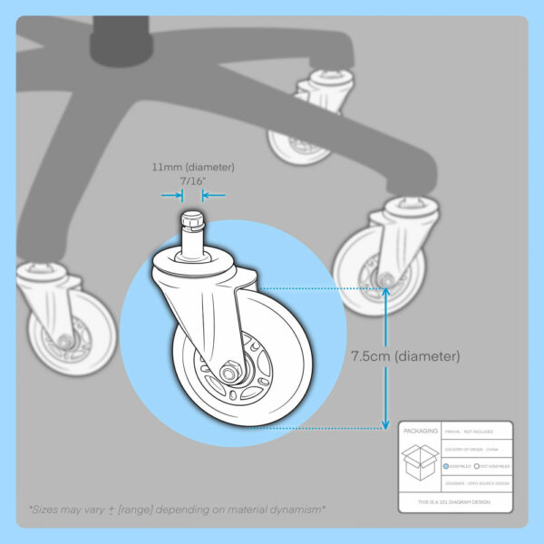 chair caster wheel (3")