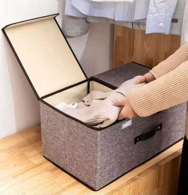 double lid folding storage box