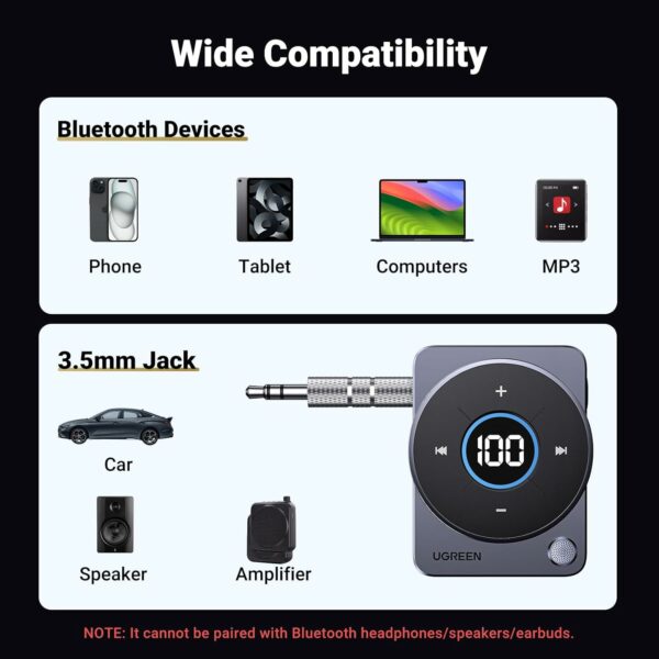 ugreen 35003 bluetooth receiver audio adapter