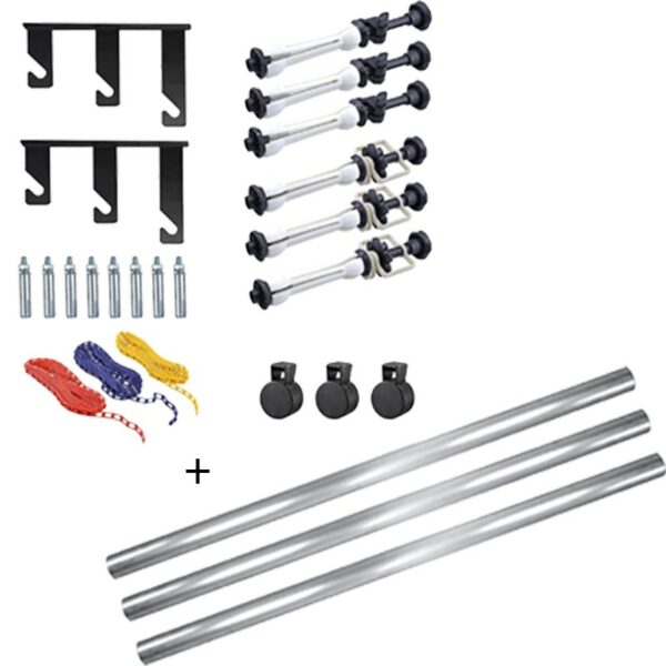 backdrop wall mount 3 roller support system + 3m metal tube