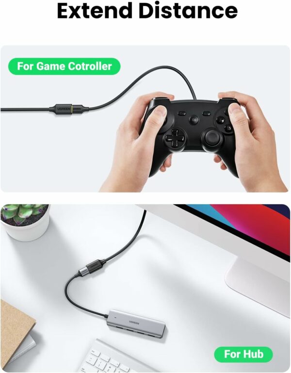 ugreen 10368 usb a male to usb a female extension cable black 1m (copy)