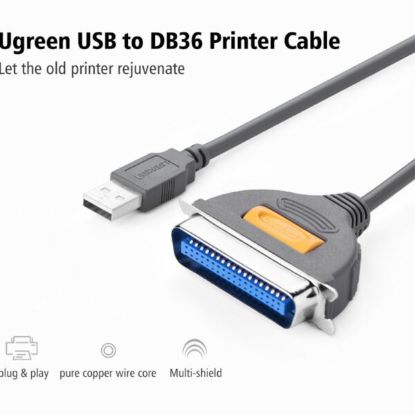 ugreen 20225 usb to ieee1284 parallel printer cable 2m