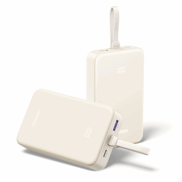 ugreen 45207 30w power bank with built in cable