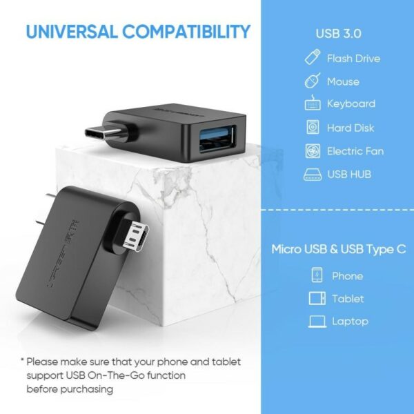 ugreen 30453 usb c & usb a otg adapter