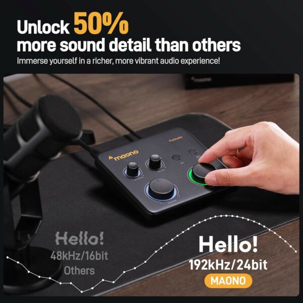 maono ps22 lite audio interface for pc
