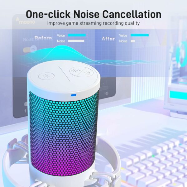 maono dgm20 gaming usb microphone (white)