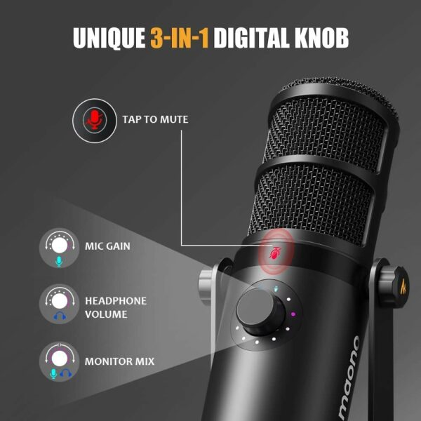 maono pd400x usb/xlr dynamic microphone