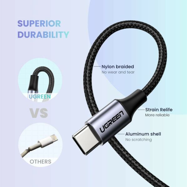 ugreen 30633 round type c to aux usb c audio cable (1m)