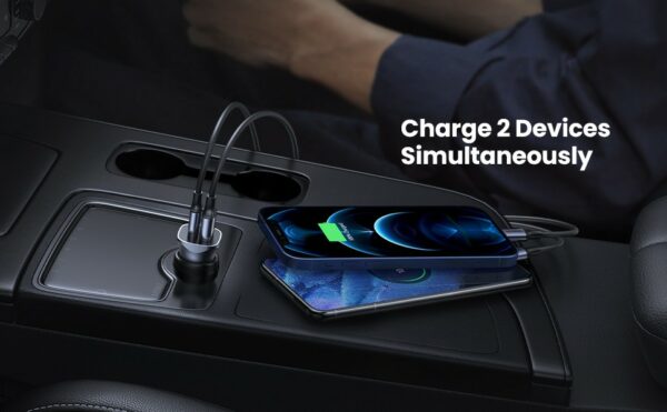 ugreen 30780 dual usb car charger (space gray)