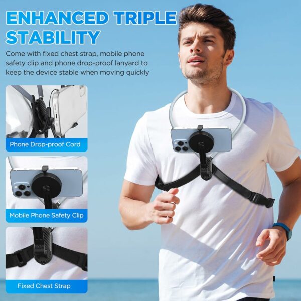 yaskyly magnetic neck phone mount