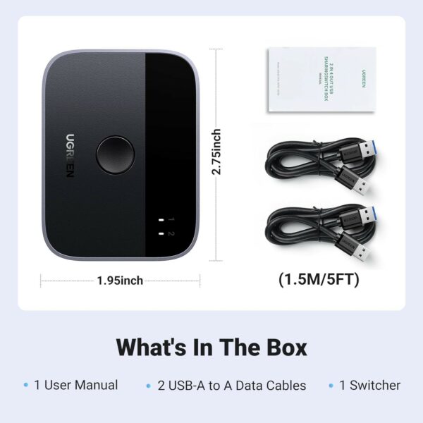 ugreen 35313 usb 3.0 sharing switch 2 in 2 out
