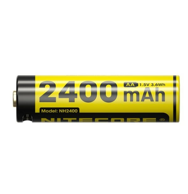 nitecore nh2400 2400mah usb c rechargeable aa battery (4 pack)