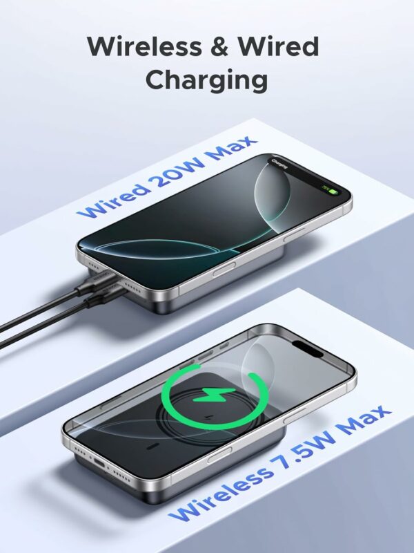 ugreen 25919 10000mah magnetic wireless power bank space gray