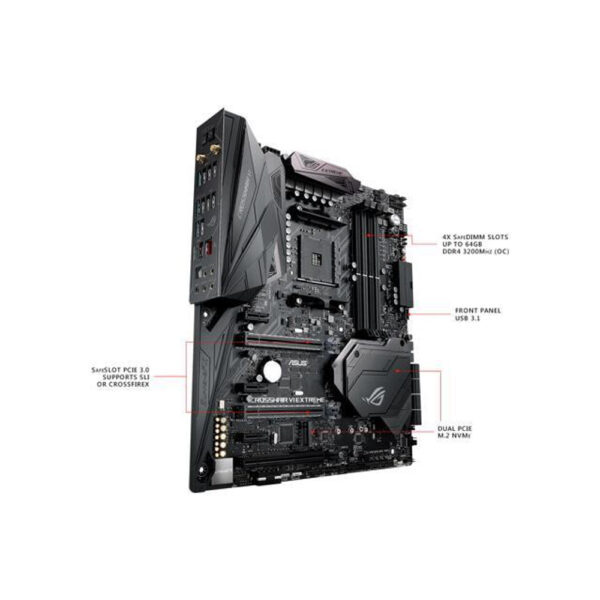 asus rog crosshair vi extreme amd x370 eatx gaming motherboard with m.2 heatsink