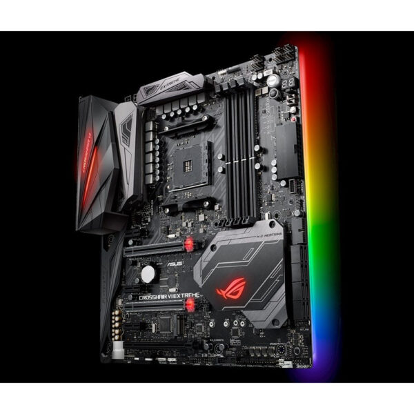 asus rog crosshair vi extreme amd x370 eatx gaming motherboard with m.2 heatsink