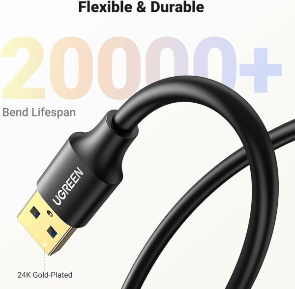 ugreen 30125 usb 3.0 extension cable 0.5m (black) (copy)