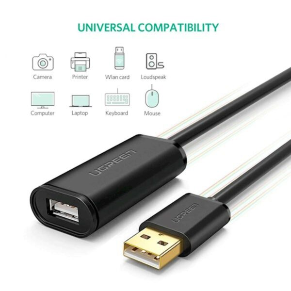 ugreen 30125 usb 3.0 extension cable 0.5m (black) (copy)