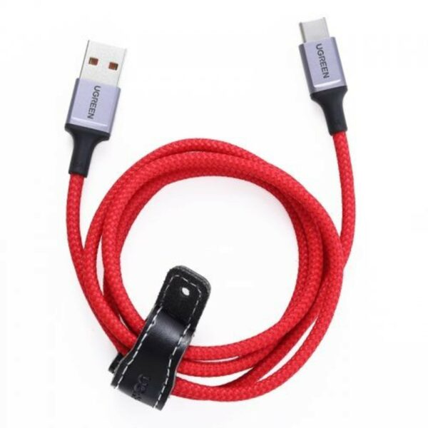 ugreen 20527 usb 2.0 to type c 6a aluminium alloy cable 1m (red)