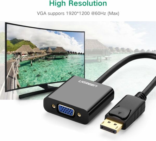 Ugreen - 20415 DP Male to VGA Female Converter (Black)