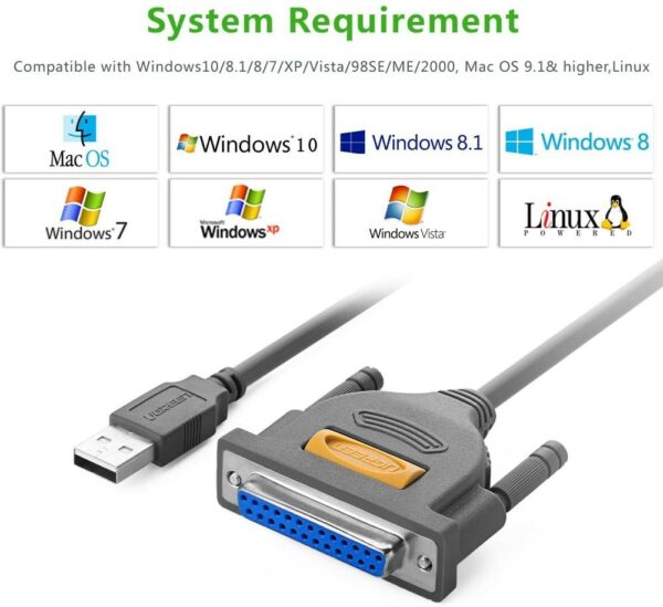 ugreen 20224 usb to db25 parallel printer cable