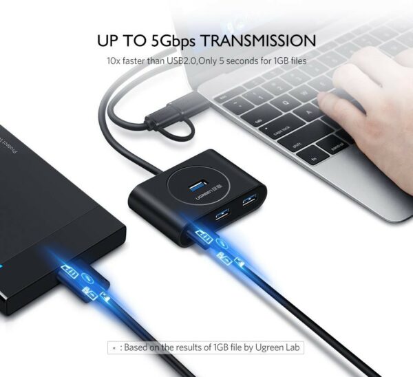 ugreen 20290 usb 3.0 hub 0.5m, black