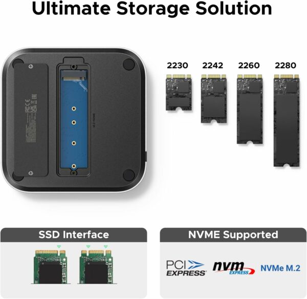 ugreen 65487 mac mini m4 dock & stand with nvme ssd enclosure