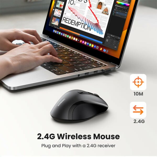 ugreen 45012 wireless ergonomic mouse
