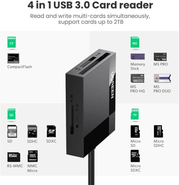 ugreen 30333 usb 3.0 all in one card reader 50cm