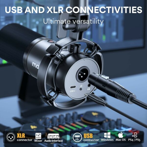 maono pd200x usb/xlr dynamic microphone (black)