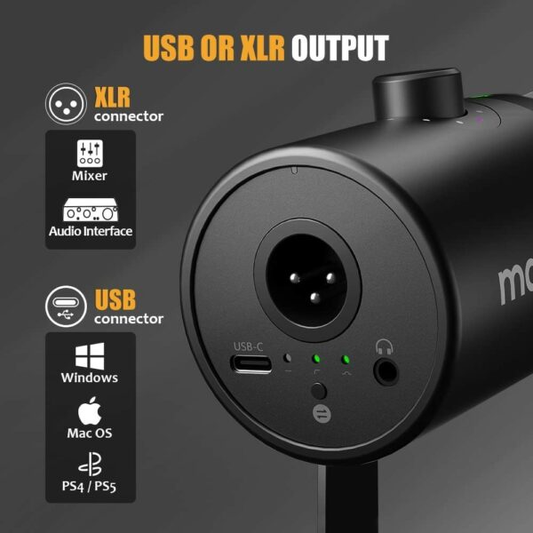 maono pd400x usb/xlr dynamic microphone