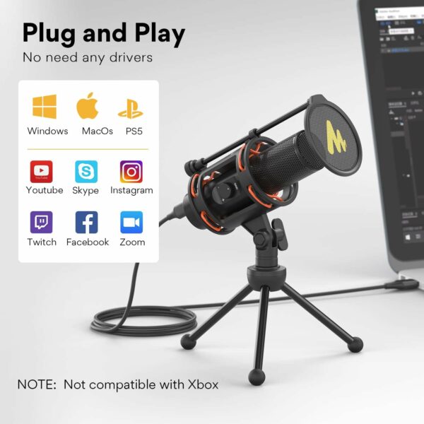maono pm471 usb gaming microphone