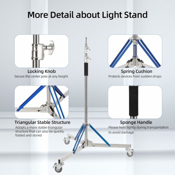 heavy duty light stand with caster