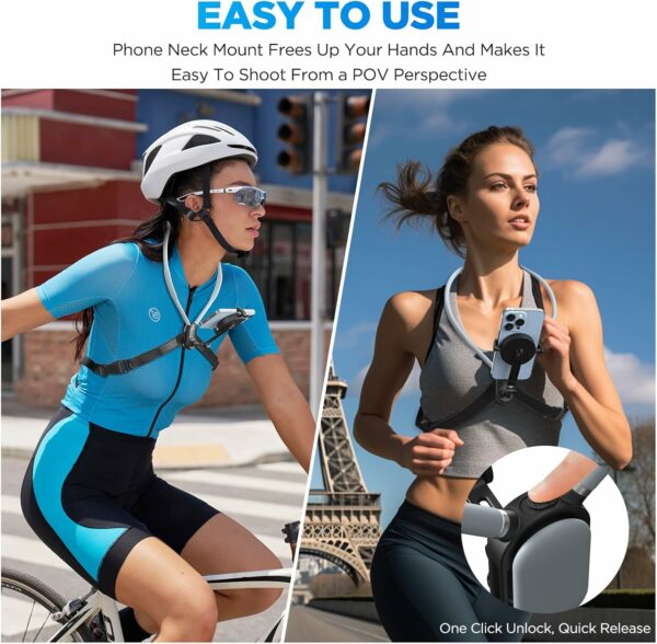 yaskyly magnetic neck phone mount
