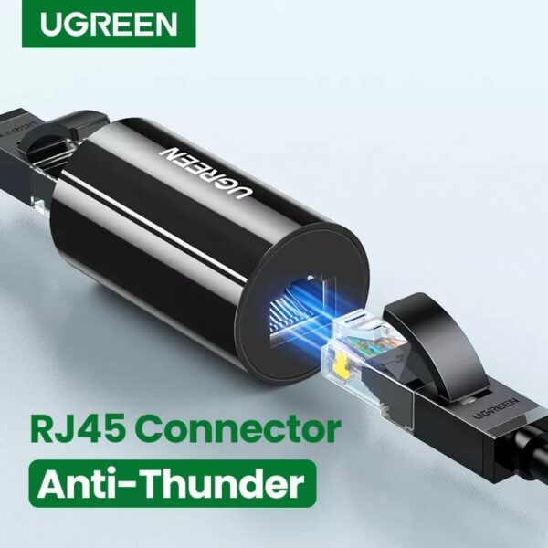 ugreen 30837 anti thunder rj45 ethernet connector (black)